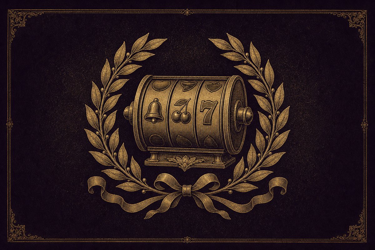 Antique engraving-style studio emblem for Quickspin